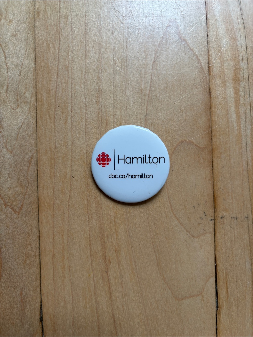 Hamilton CBC Logo Button Pin